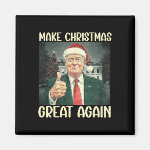 Maak kerst weer leuk Kerstman Trump 2024 Magneet
