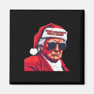 Maak kerst weer leuk Kerstman Trump 2024 Magneet
