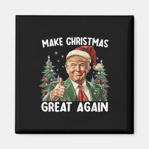 Maak kerst weer leuk Kerstman Trump 2024 Magneet