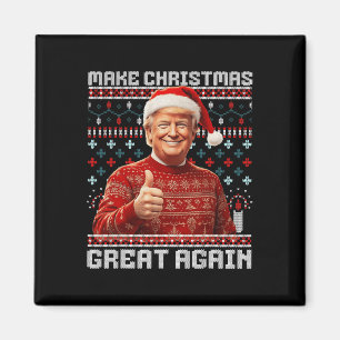Maak kerst weer leuk Kerstman Trump 2024 Magneet