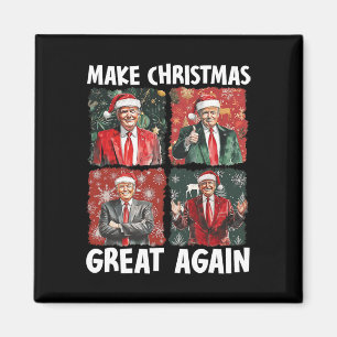 Maak kerst weer leuk Kerstman Trump 2024 Magneet