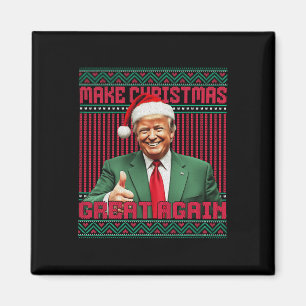 Maak kerst weer leuk Kerstman Trump 2024 Magneet