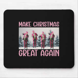 Maak kerst weer leuk Kerstman Trump 2024 Muismat