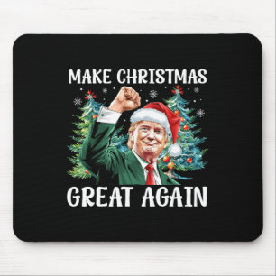 Maak kerst weer leuk Kerstman Trump 2024 Muismat