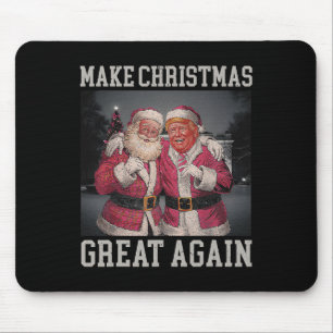 Maak kerst weer leuk Kerstman Trump 2024 Muismat