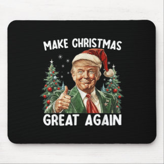 Maak kerst weer leuk Kerstman Trump 2024 Muismat