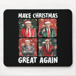 Maak kerst weer leuk Kerstman Trump 2024 Muismat