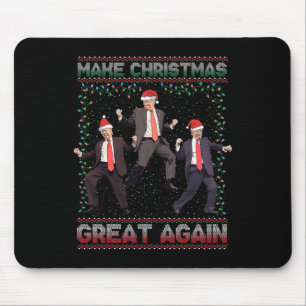 Maak kerst weer leuk Kerstman Trump 2024 Muismat