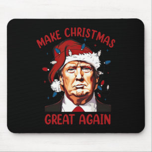 Maak kerst weer leuk Kerstman Trump 2024 Muismat