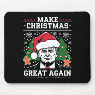 Maak kerst weer leuk Kerstman Trump 2024 Muismat