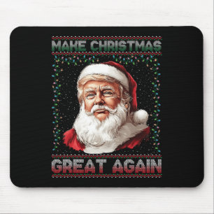 Maak kerst weer leuk Kerstman Trump 2024 Muismat