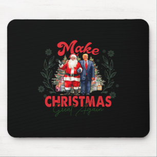 Maak kerst weer leuk Kerstman Trump 2024 Muismat