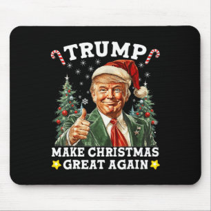 Maak kerst weer leuk Kerstman Trump 2024 Muismat