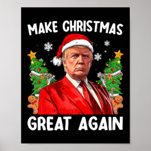 Maak kerst weer leuk Kerstman Trump 2024 Poster