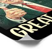 Maak kerst weer leuk Kerstman Trump 2024 Poster (Hoek)
