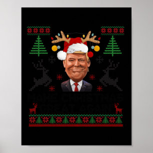 Maak kerst weer leuk Kerstman Trump 2024 Poster