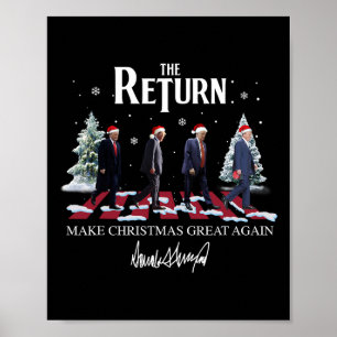 Maak kerst weer leuk Kerstman Trump 2024 Poster