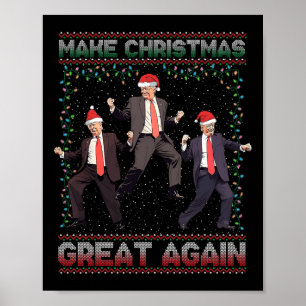 Maak kerst weer leuk Kerstman Trump 2024 Poster