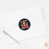 Maak kerst weer leuk Kerstman Trump 2024 Ronde Sticker (Envelop)