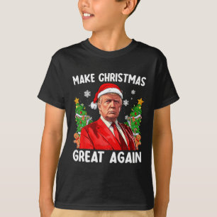 Maak kerst weer leuk Kerstman Trump 2024 T-shirt