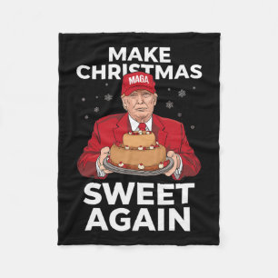 Maak kerst weer zoet Trump kerstcadeaus voor mij Fleece Deken