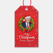 Maak kerstcadeau weer leuk, Trump MAGA grappig Cadeaulabel (Voorkant)