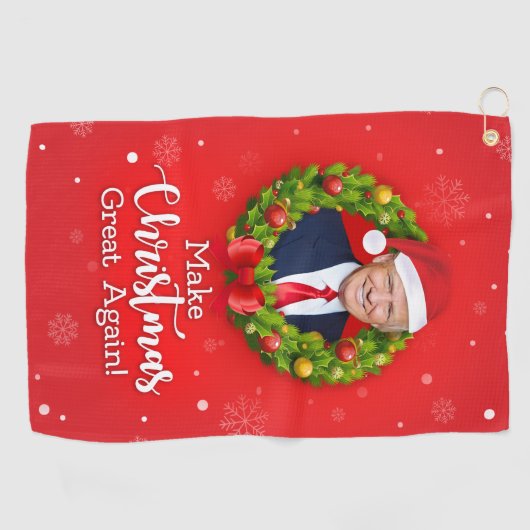Maak kerstcadeau weer leuk, Trump MAGA grappig Golfhanddoek (Horizontaal)