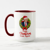 Maak kerstcadeau weer leuk, Trump MAGA grappig Mok (Links)