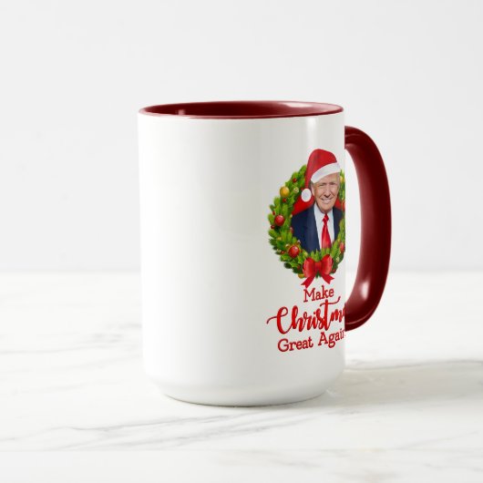 Maak kerstcadeau weer leuk, Trump MAGA grappig Mok (Voorkant rechts)