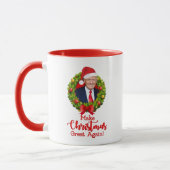 Maak kerstcadeau weer leuk, Trump MAGA grappig Mok (Links)