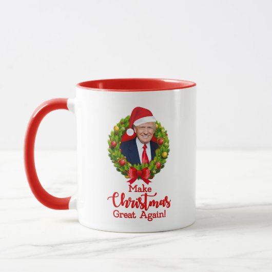 Maak kerstcadeau weer leuk, Trump MAGA grappig Mok (Links)