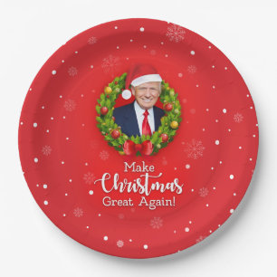 Maak kerstcadeau weer leuk, Trump MAGA grappig Papieren Bordje