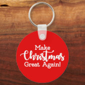 Maak kerstcadeau weer leuk, Trump MAGA grappig Sleutelhanger (Voorkant)