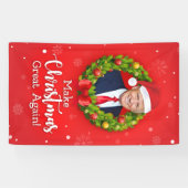Maak kerstcadeau weer leuk, Trump MAGA grappig Spandoek (Horizontaal)