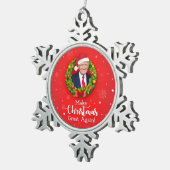 Maak kerstcadeau weer leuk, Trump MAGA grappig Tin Sneeuwvlok Ornament (Rechts)