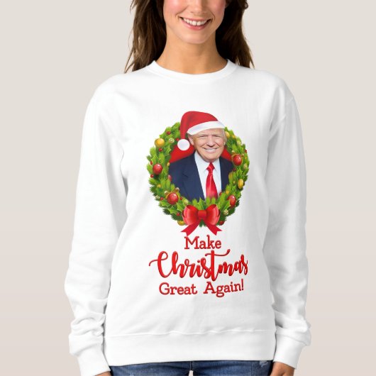 Maak kerstcadeau weer leuk, Trump MAGA grappig Trui (Voorkant)