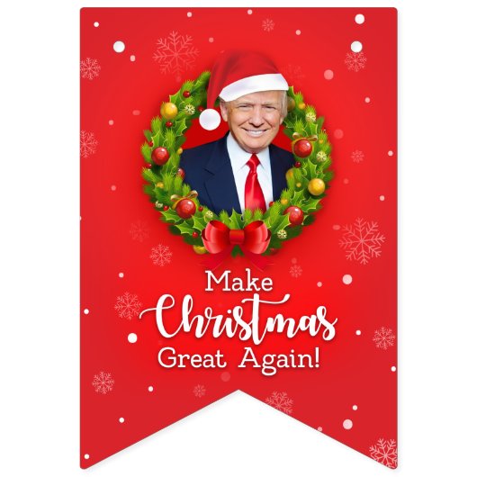 Maak kerstcadeau weer leuk, Trump MAGA grappig Vlaggetjes (Eerste vlag)
