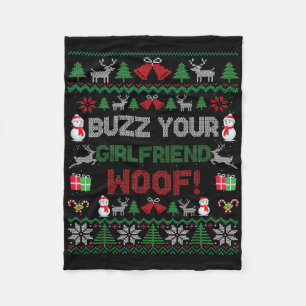 Maak Kerstmis bij je vriendin onwijs leuk! Woof! L Fleece Deken
