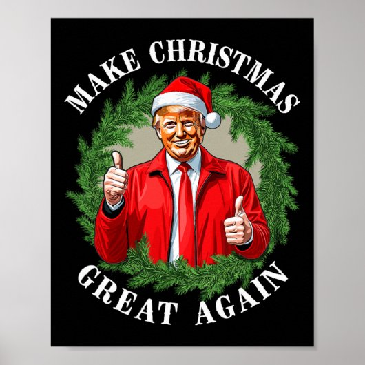 Maak Kerstmis Groot Again Donald Trump Mega 1 Poster (Voorkant)