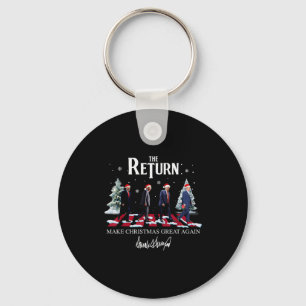 Maak Kerstmis Groot Again Funny Santa Trump Pyjama Sleutelhanger