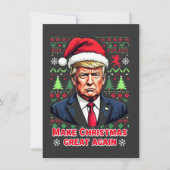 Maak Kerstmis Groot Again Hässlich Xmas Sweater tr Kaart (Voorkant)