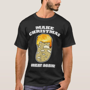 Maak Kerstmis Groot Again Kerstmis Aardappel Trump T-shirt