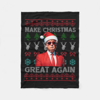 Maak Kerstmis Groot Again Trump Kerstmis Grappig 2 Fleece Deken