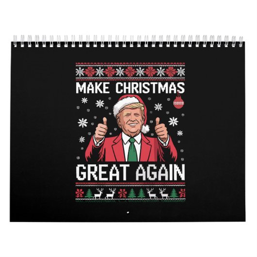 Maak Kerstmis Groot Again Trump Pyjama's Lelijke K Kalender (Hoes)