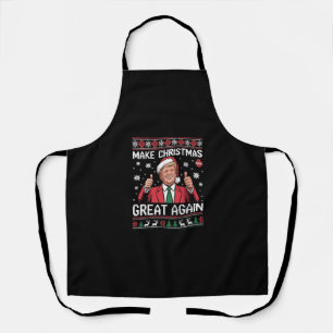Maak Kerstmis Groot Again Trump Pyjama's Lelijke K Schort
