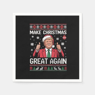 Maak Kerstmis Groot Again Trump Pyjama's Lelijke K Servet