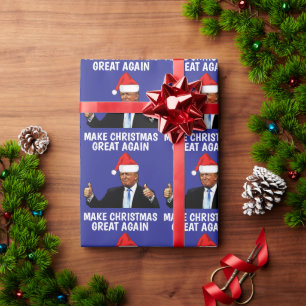 MAAK KERSTMIS GROOT TRUMP KERSTMIS CADEAUPAPIER
