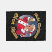 Maak Kerstmis weer geweldig 2024 Trump Funny Trump Fleece Deken (Voorkant (Horizontaal))