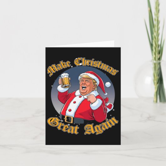 Maak Kerstmis weer geweldig 2024 Trump Funny Trump Kaart (Voorkant)
