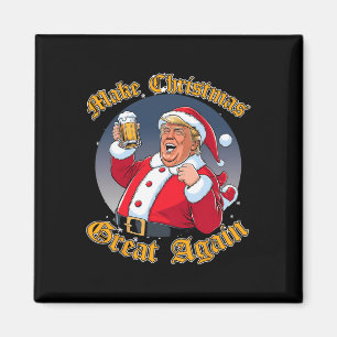 Maak Kerstmis weer geweldig 2024 Trump Funny Trump Magneet